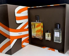 NEW Terre D'Hermes 3 piece set :EDT 3.3 Spray, Mini & 1.35 oz After Shave NIB