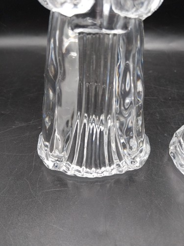 2 Princess House Old World Santa Claus Crystal Candlestick Holders Christmas 8” - Picture 6 of 14