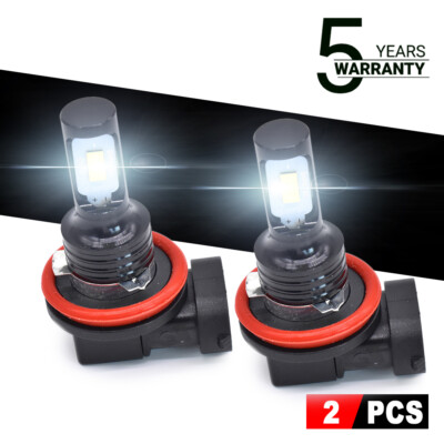 6000K Bright White H8 H11 LED Fog Light Bulbs 2x For 2009-2014 Nissan Murano