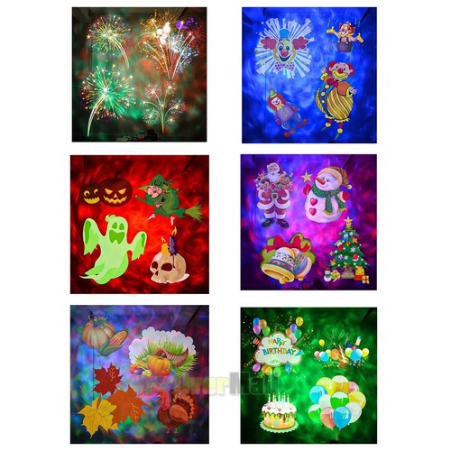 3D Wave + 12 Pattern Christmas Slide Laser Projector Light Xmas Show Party Decor - Picture 16 of 28