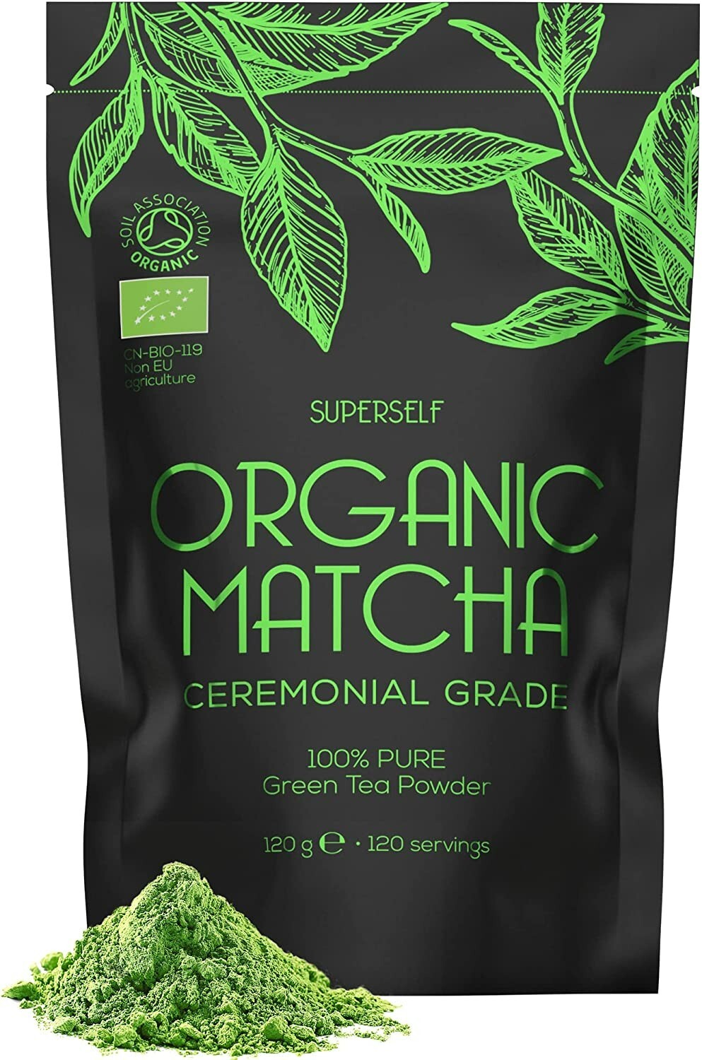 Organic Matcha Green Tea Powder - 120g - Ceremonial Grade - 100% Pure Premium