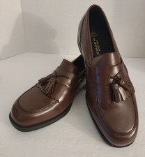 Mens Casual Hush Puppies Tassel Shoes HPO2 Flex Loafer Sz 10 M Maldo Brown 15172