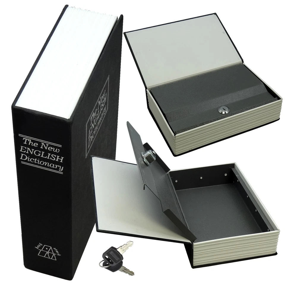 BLUEDOT TRADING Dictionary Hollow Book Safe Diversion Secret Stash Booksafe Lock & Key Large BLA
