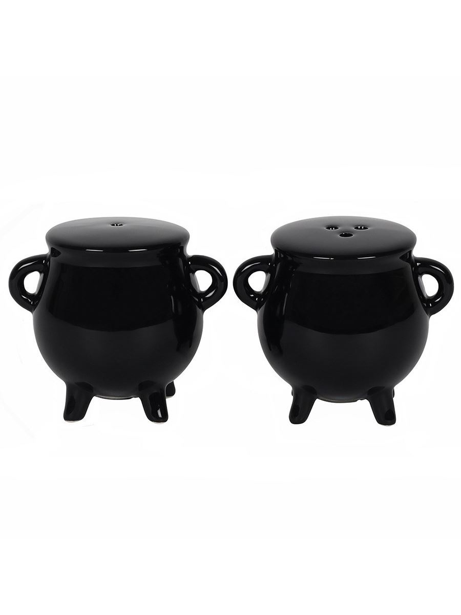 Condiment Set Cauldron Cruet Set Black 7x6cm