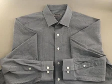 KENNETH COLE REACTION  NWOT Black Gray White Check Stretch Slim  LT 16½ 36-37