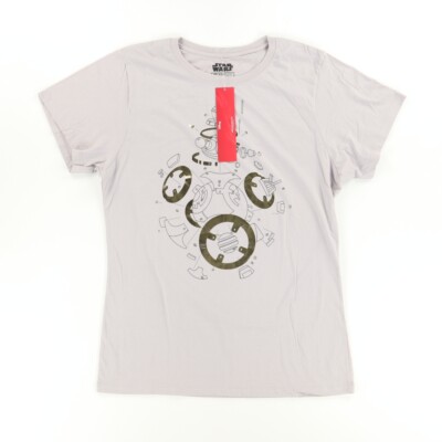 Star Wars BB-8 Robot Solid T-Shirt Gray Women's 3XL