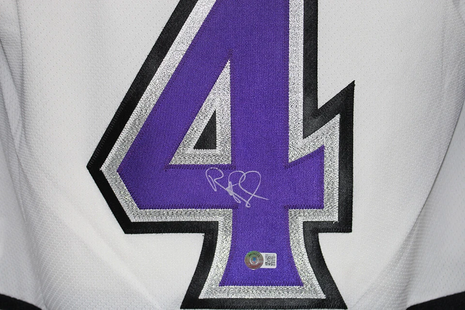 Camiseta réplica branca autografada por Rob Blake Los Angeles Kings Beckett 35806 - Imagem 2 de 3