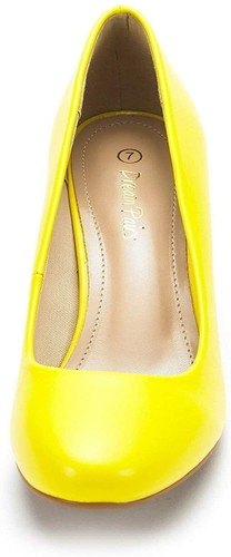 DREAM PAIRS Womens Low Heel Pump Shoes Round Toe Slip On Wedding Dress Shoes - Picture 31 of 33