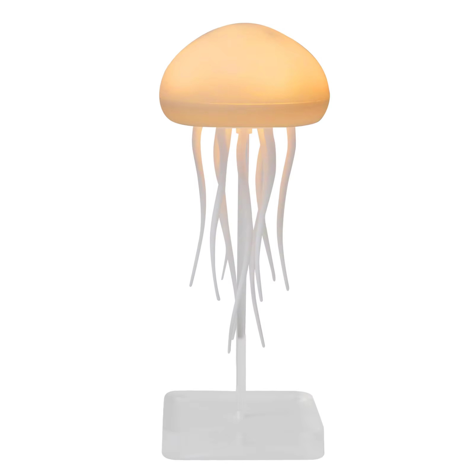 Lampe méduse d'ambiance Premium en acrylique transparent avec LED longue durée