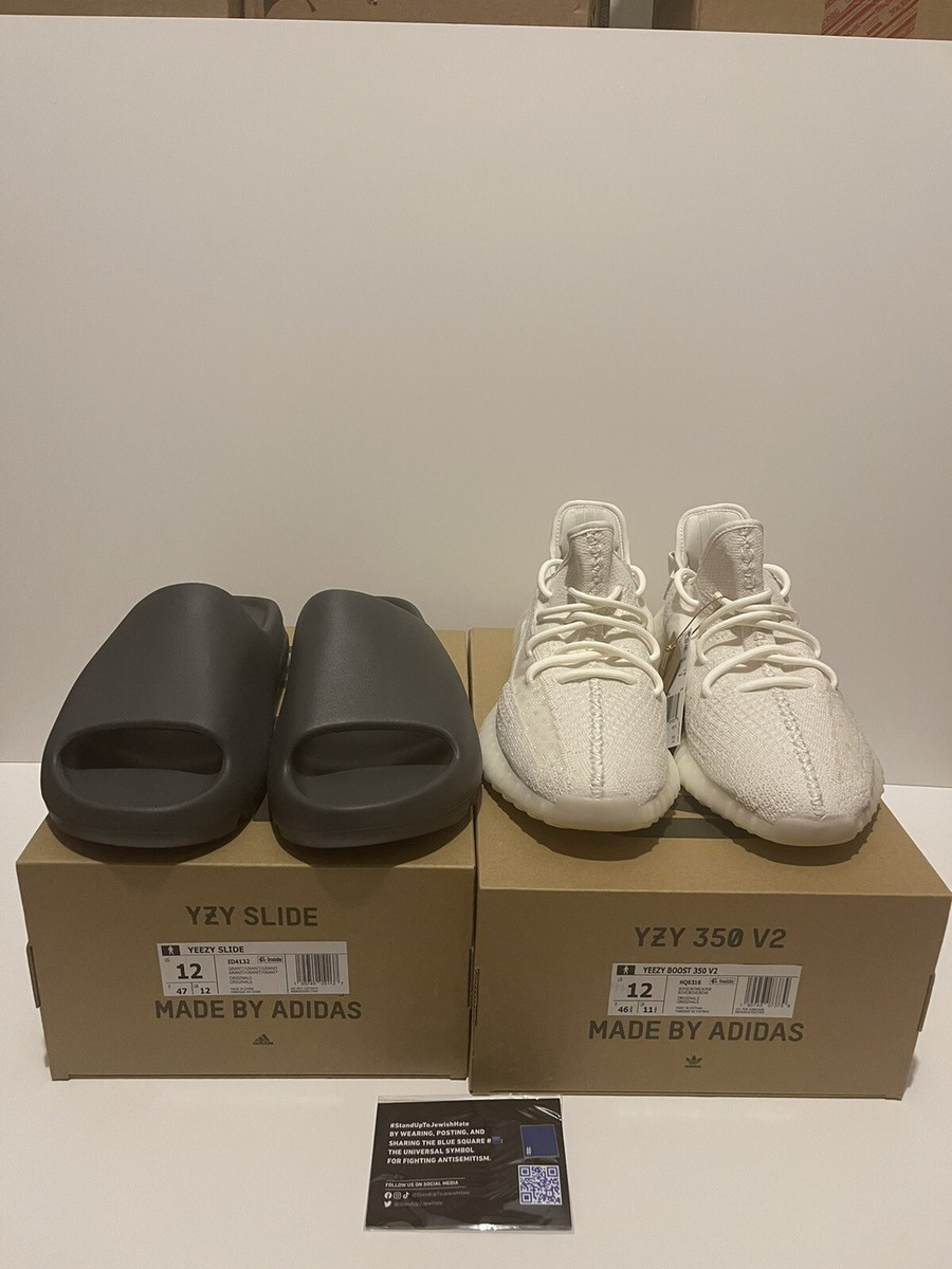 Adidas Yeezy Slide Granite Size: 12 M & Boost 350 V2 Bone
