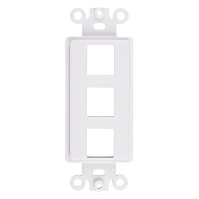 ChaosssCo 3-Port Decorator Keystone Insert Wall Plate Adapter 3 Port 1 Pack W...