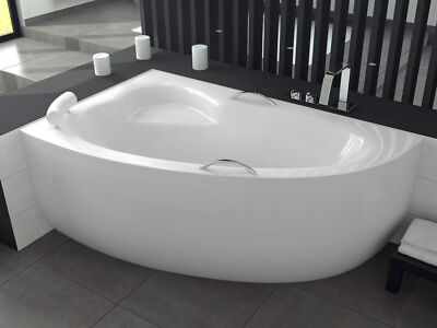 Badewanne Eckbadewanne Wanne 150x100 Links Schürze Styropor VIEGA + Füße GRATIS
