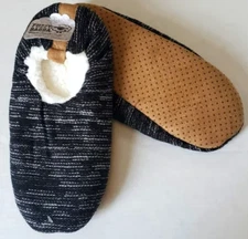 NEW Fuzzy Babba Men's Sherpa Lined Low Cut Slipper Socks Size M/L 7.5-9.5