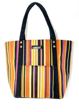 Longaberger Homestead Autumn/Halloween Striped Tote