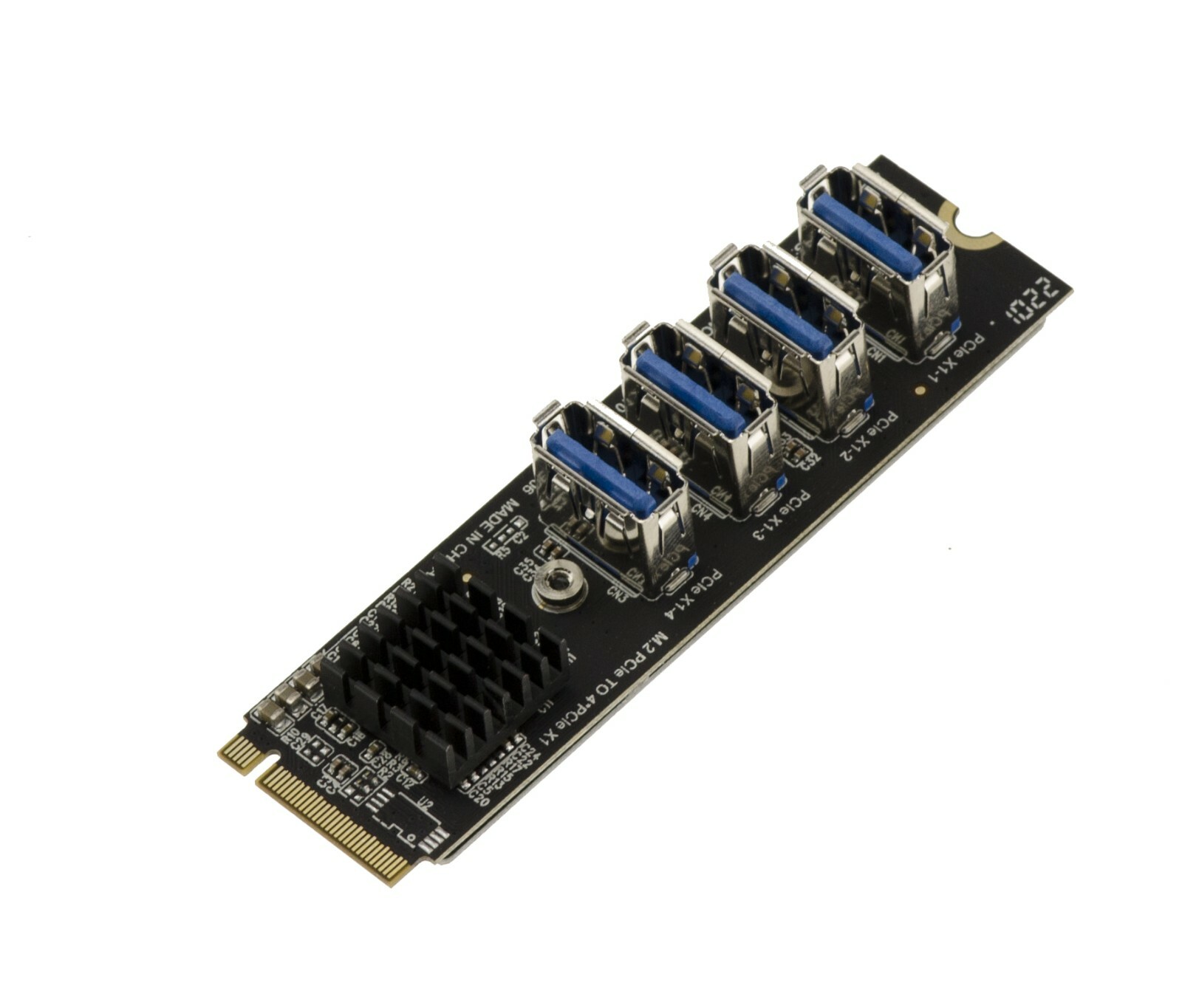 Mappa M.2 (M2 Ngff Pcie M Key) 4x USB 3.0 per Bitcoin Mining - per Riser Pcie