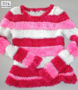 Justice Girls Striped Shimmer Knit Sweater