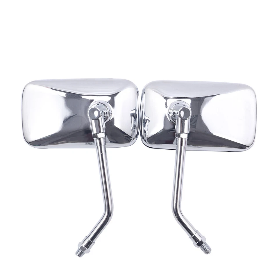 For Suzuki Intruder 800 1400 1800 Chrome Rectangle Motorcycle Rearview Mirrors - Image 3 of 4