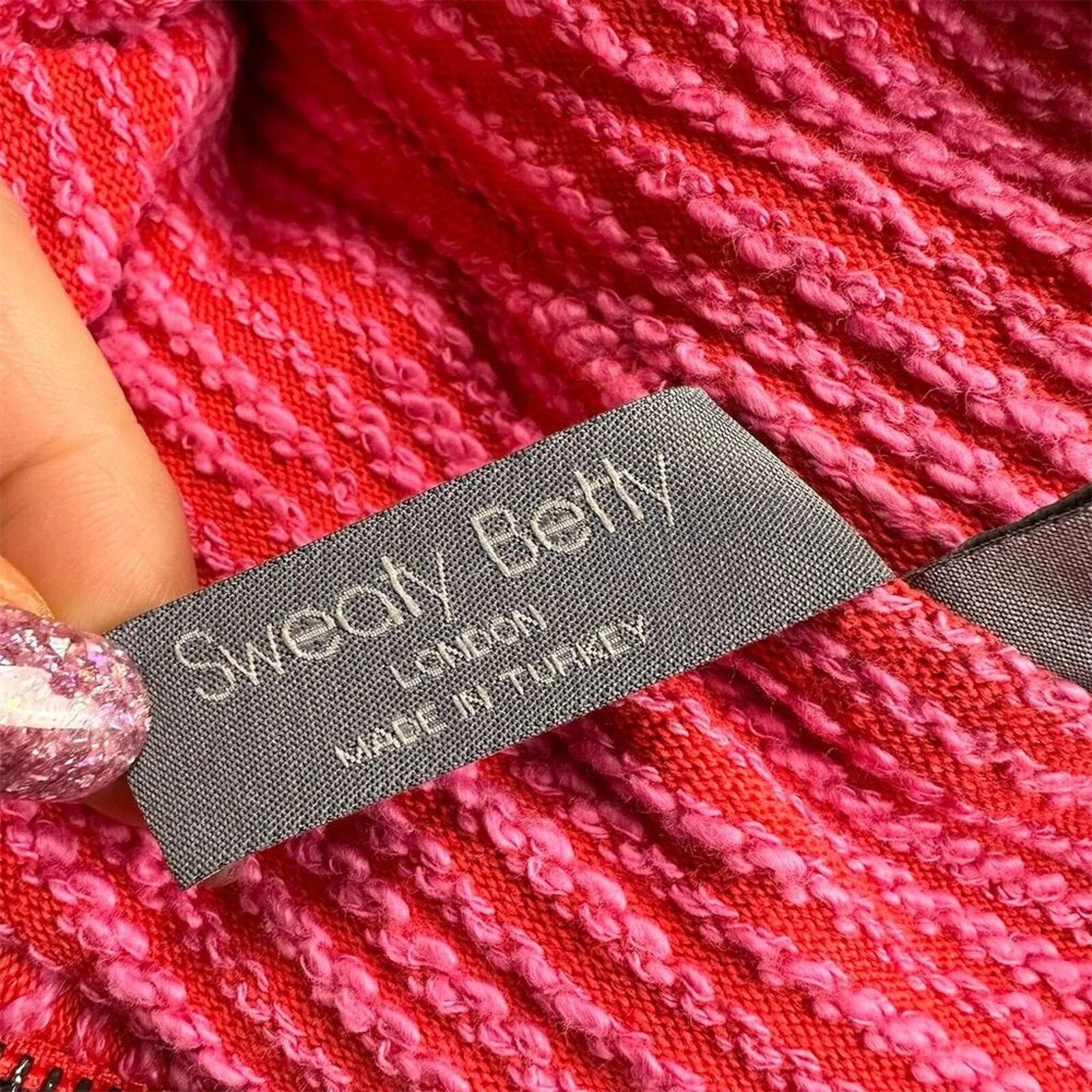 sweaty-betty rest up half zip tulip red sweatshirt