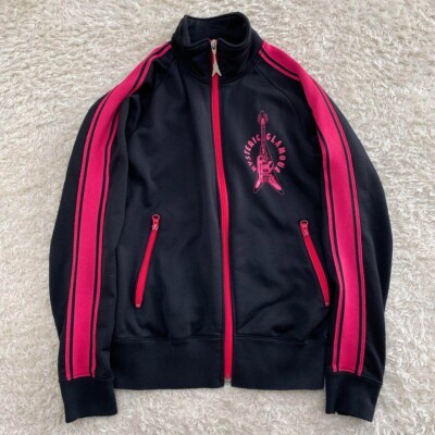 【タグ付きL】HYSTERIC GLAMOUR ギターガール ジャケット HYSTERIC GLAMOUR Black Pink Guitar Girl Track Jacket Free Size