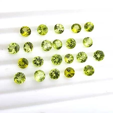 Natural Peridot Round Cut Loose Gemstone Lot 44 Pcs 5 MM 25 CT