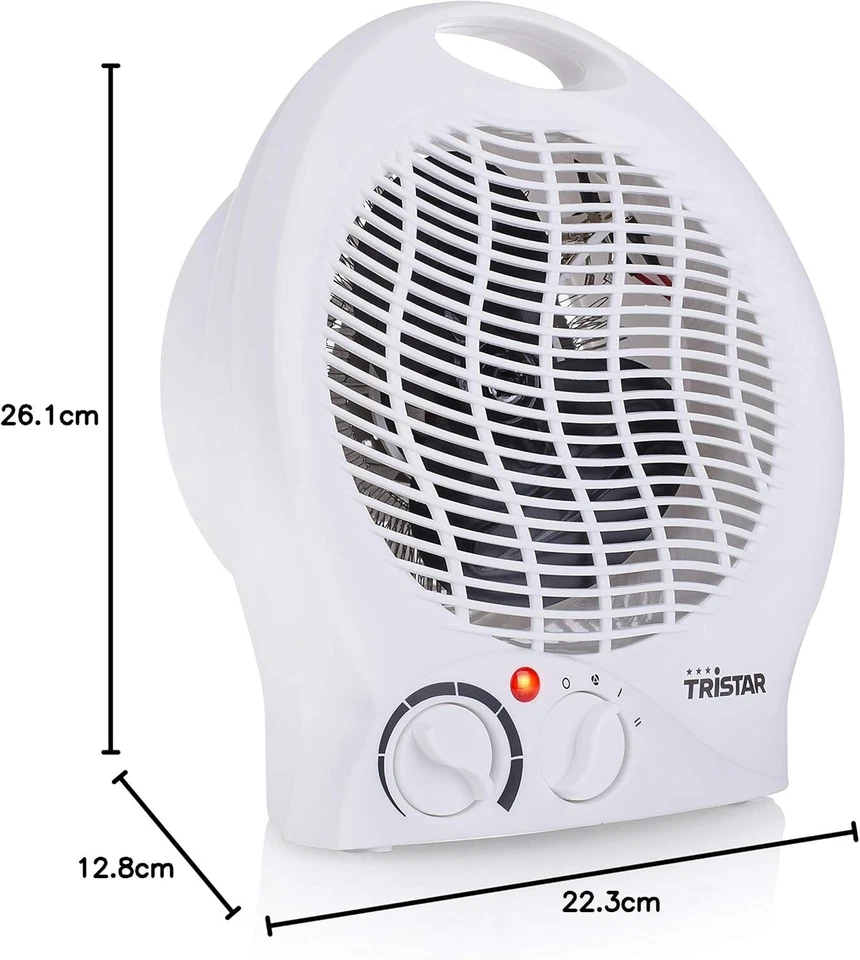 Tristar Elektrischer Heizlüfter Bad Schnellheizer Heizung 3 Stufen 2000W weiß✅ - Bild 2 von 2