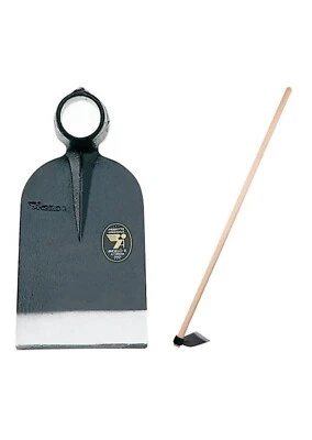 ANGELO B. Zappa in Acciaio con Manico in Legno Occhio Tondo Zappetta Manicata per Orto