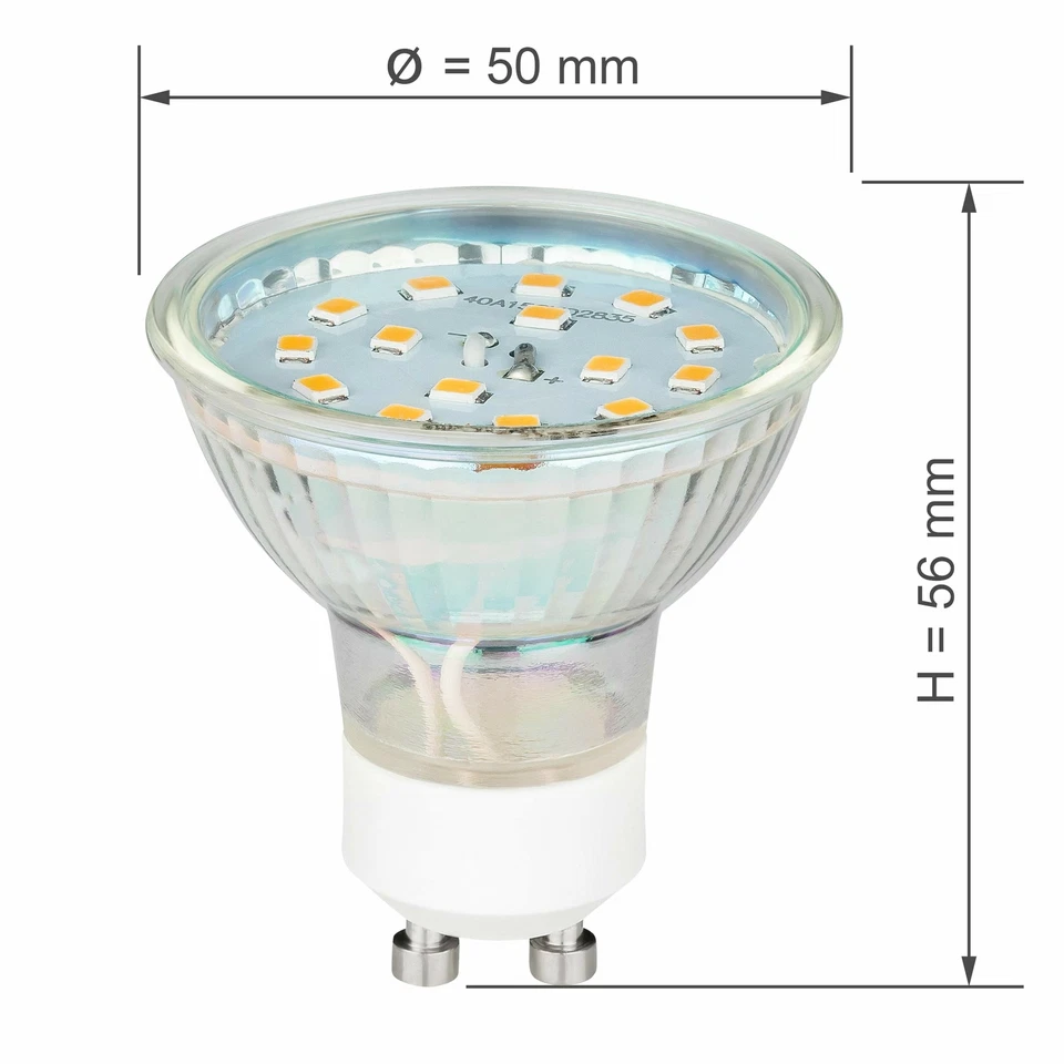 10x LED Lampen GU10 5W warmweiss RA97 flimmerfrei 230V 420lm Leuchtmittel SEBSON - Bild 4 von 4