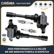 2 Ignition Coil + 4 Spark Plug for Mitsubishi Mirage Lancer Space Star 1.3L 1.6L