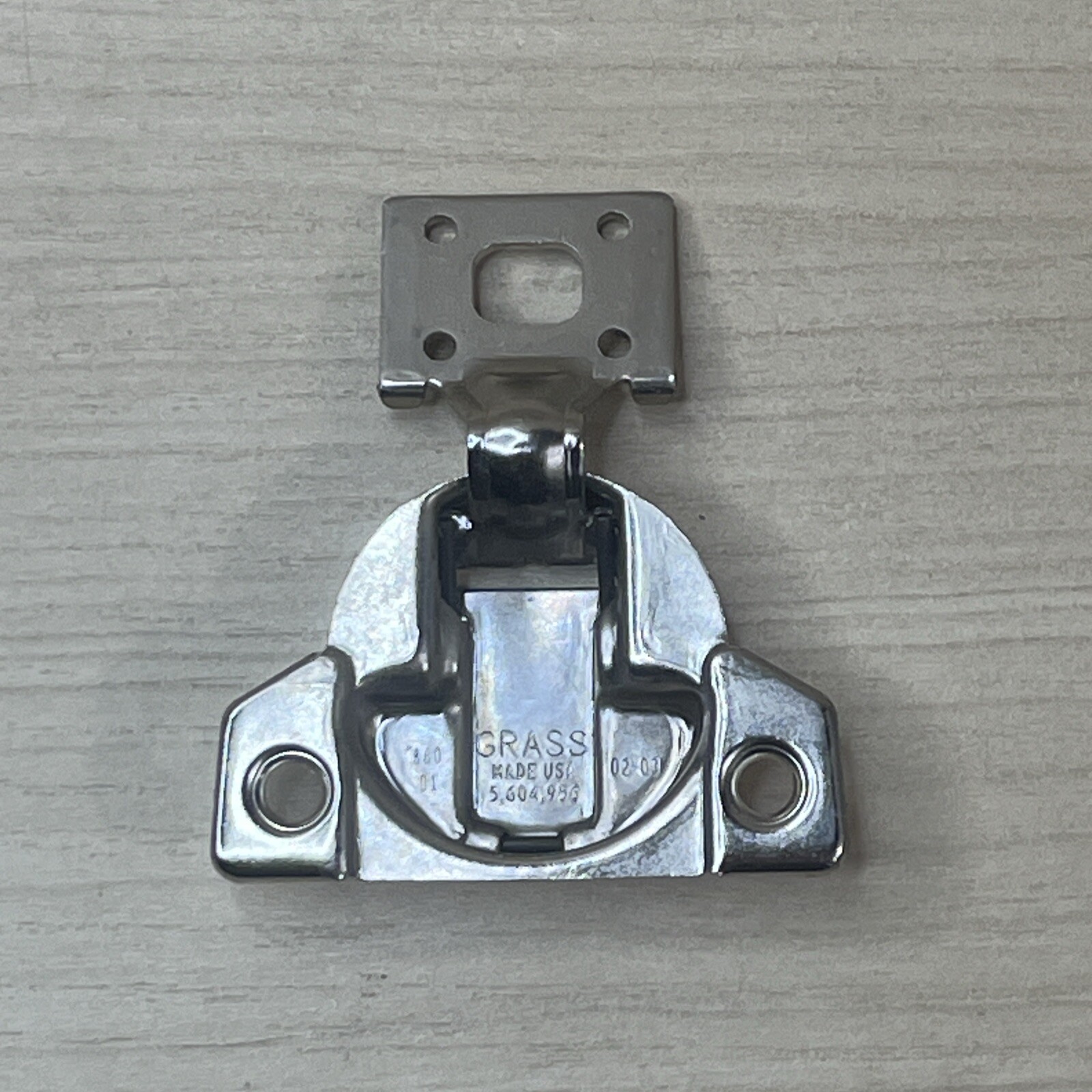 Grass 860 Nickel Face Frame Hinge with 860-46 Base Plate 860-01 Model 5604956 USA Made