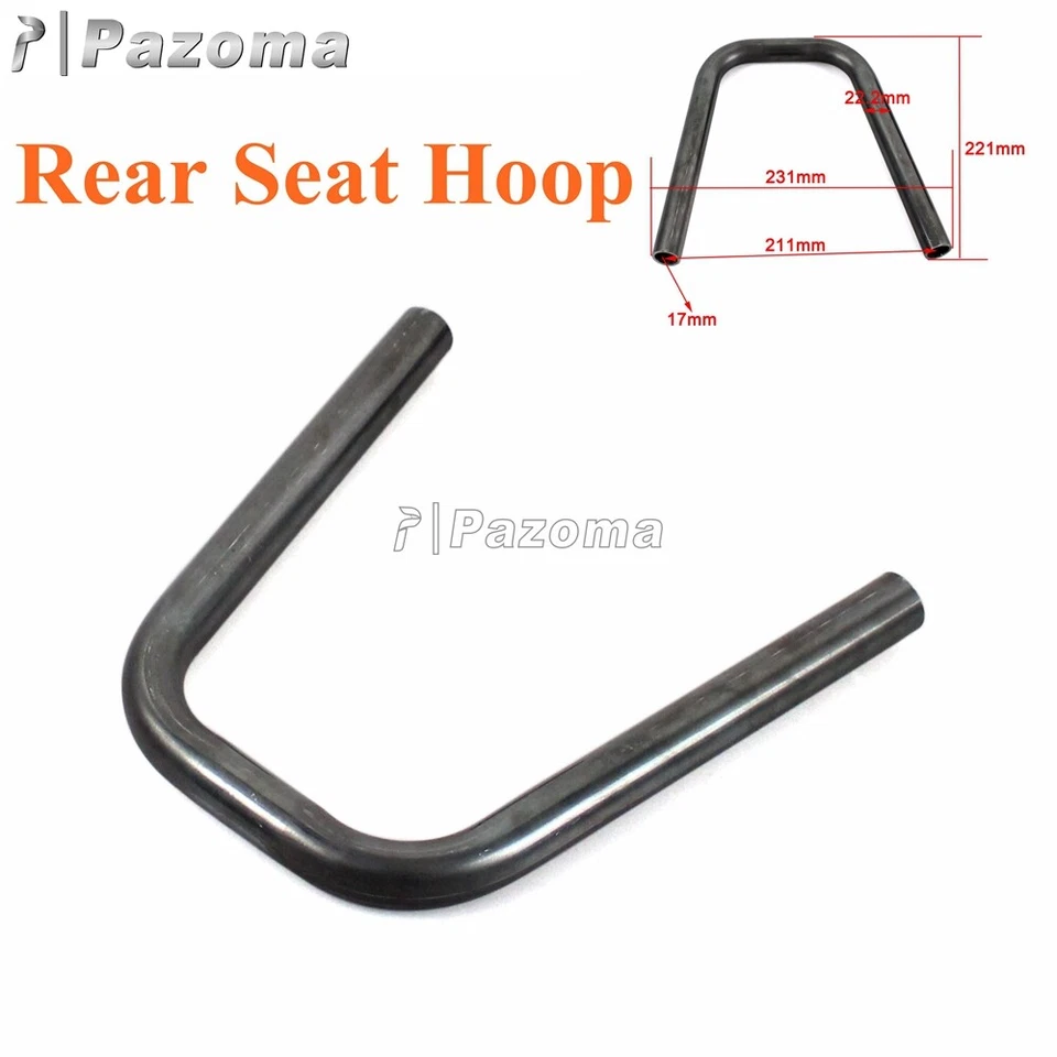 Marco de asiento trasero tubo gris plata extremo rastreador aro para Honda BMW Café Racer 7/8" Foto 4 de 4