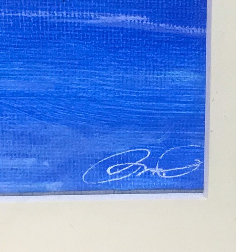 Beach Seagulls Sea Lamppost Painting Signed Art Coastal Peaceful Landscape - Picture 4 of 7