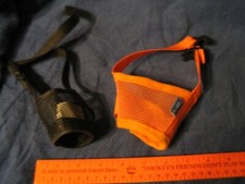 Small Dog Muzzle Lot of 2 Black / Orange L00k exc cond