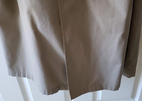 Vintage Botany Weather Topper Trench Coat Mens 44 Long Khaki Removable Lining - Picture 13 of 16