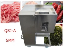 Commercial QSJ-A Shredded Meat Cutting Machine 5mm Meat Slicer w/Double Blade