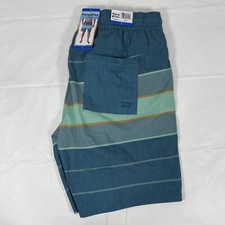 Hang Ten Quick-Dry Swim Shorts Trunks w Pockets, Men's Large 36-38, Green, NEW