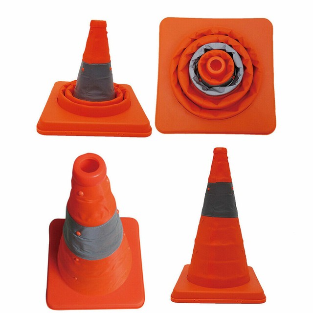 Birillo Cono Segnaletico Stradale Pieghevole Da 30 40cm Sicurezza Auto Camper Ebay
