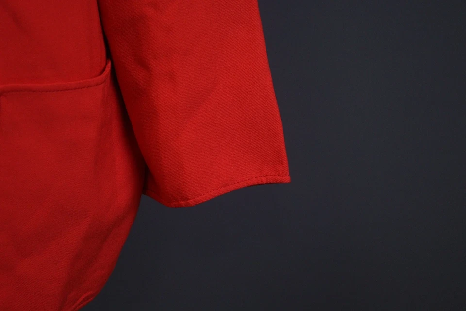 Jaqueta blazer de lã Agnona Altuna vermelha peito duplo Lagenlook tamanho 42 - Imagem 4 de 4