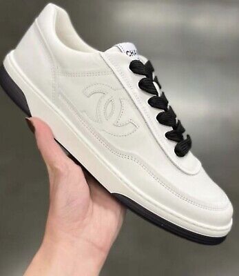 Chanel White Black Sport line CC Logo Runner Trainer Chanel White Black Sport line CC Logo Runner Trainer