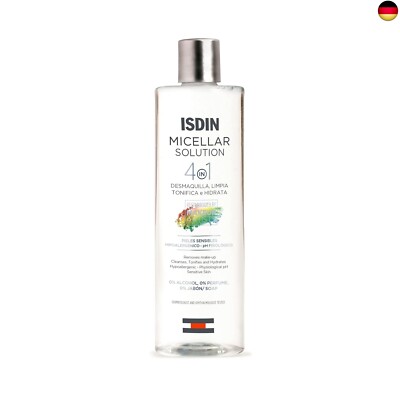 ISDIN Micellar Solution 4-in-1 Mizellenwasser (400ml) | entfernt Make-up,