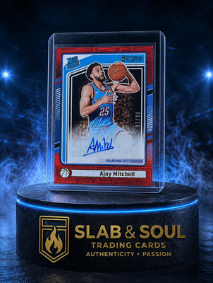 2024 Panini Donruss Ajay Mitchel #275 Rated Rookie Auto Red Laser /99 