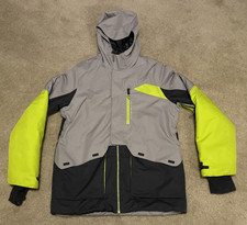 Obermeyer Ski Jacket Teen Xl 18 Gray Yellow Black Snowboard Jacket