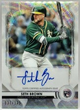 2020 Bowman Sterling - Rookie Autographs Seth Brown #BSRA-SB Wave Refractor /125