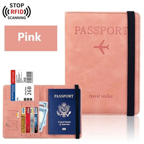RFID Travel Passport Holder Wallet Cover Case PU Leather Unisex Organizer UK - Picture 19 of 25