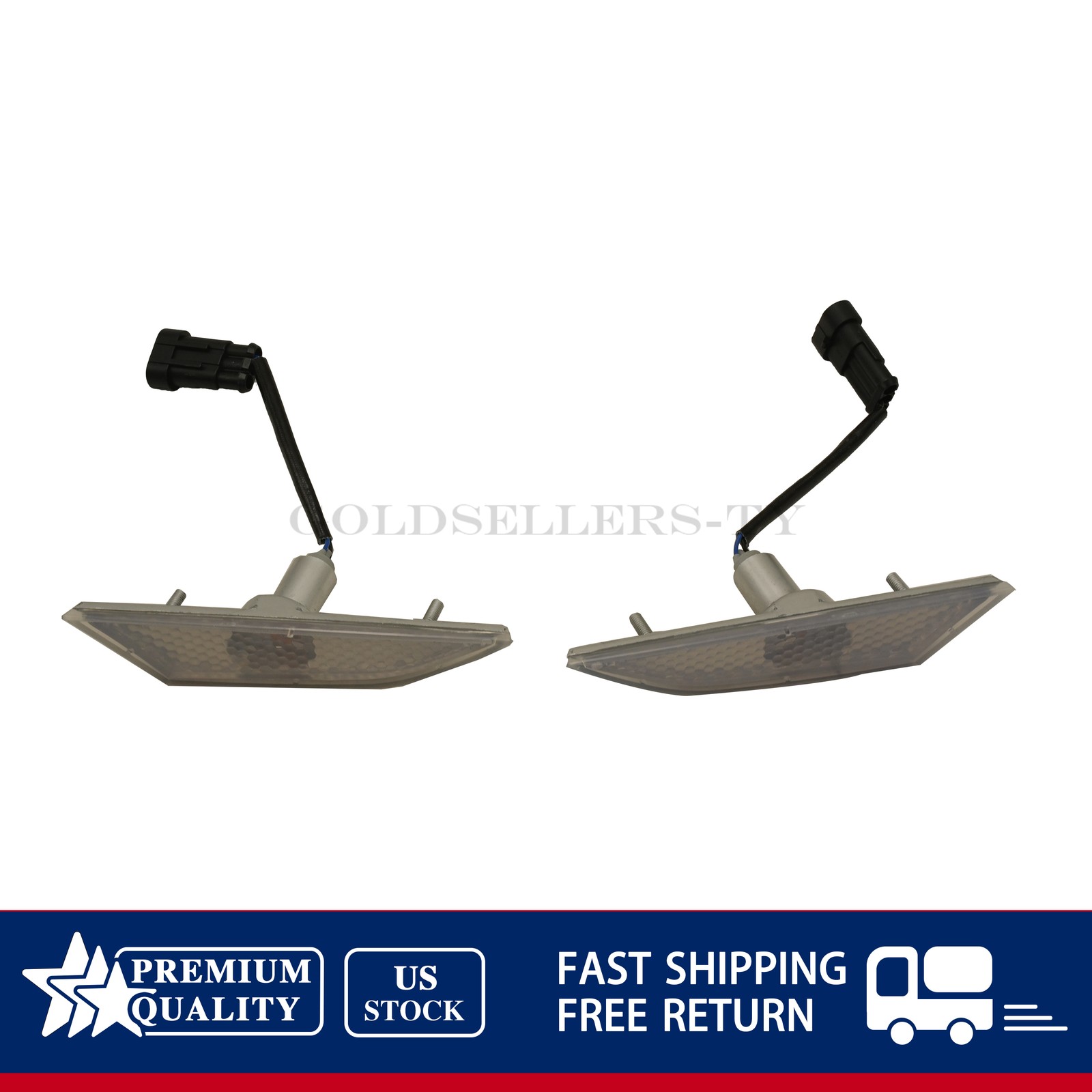 2PCS For Lamborghini Gallardo Bumper Side Marker Indicator Front 400945119D/120D