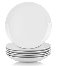 10 Strawberry Street Simply White 7.5" Coupe Salad Plates, Set Of 6