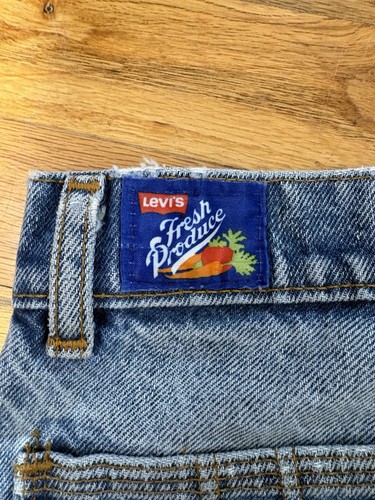 RARE Vintage Levi's Fresh Produce Jeans 1970's Orange Tag Wide Leg 26X30