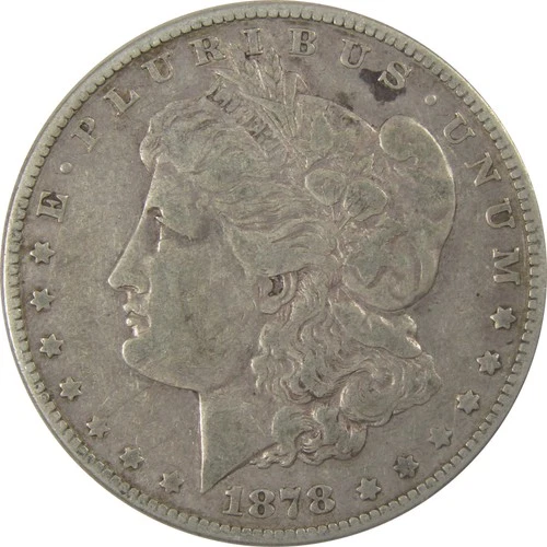 1878 7/8TF Weak Morgan Silver Dollar F Fine $1 Coin SKU:I23955