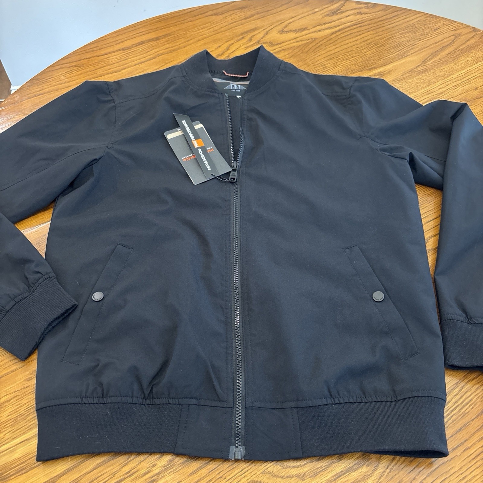 Hawke & Co Pro Performance Water Repellent Men's Bomber Jacket S NWT Black