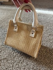 Wild Fable Beige White Top Handle Bag Zipper ...