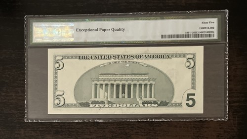 2005-A $5 FRN San Francisco *LOW* Serial Numbers ~02222226~PMG 65 - Ships Free - Picture 2 of 2